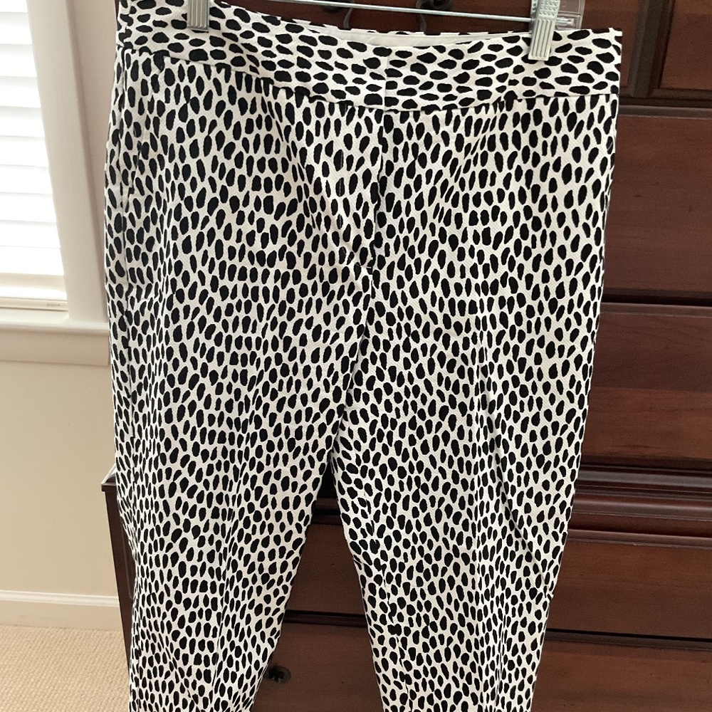 Talbots black and white ankle pant